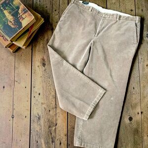 Orvis Brisbane Moss Corduroy Pants 44x26 Mushroom Brown Wide Wale Classic Preppy